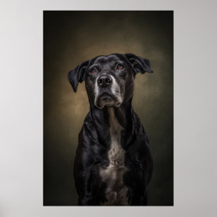 Poster Silhueta de Cachorro Elegante