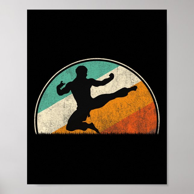Poster Silhueta de chute voador (Frente)