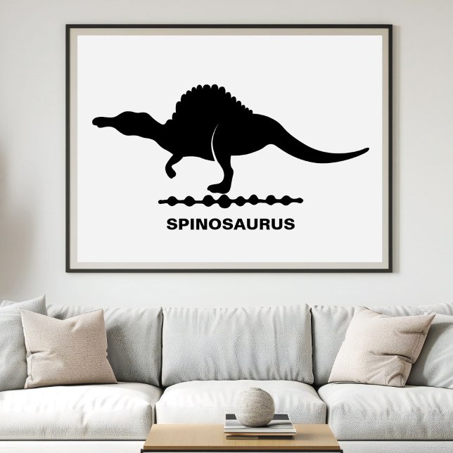 Pôster Silhueta de Dinossauro Spinosaurus (Criador carregado)