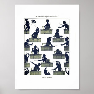 Poster Silhueta de Gustav Mahler por Otto Böhler