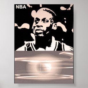 Poster silhueta de jogador celebrada