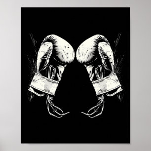 Poster Silhueta de luvas de boxim