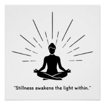Silhueta de Meditação Radiante