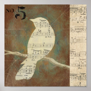 Pôster Silhueta de um pássaro