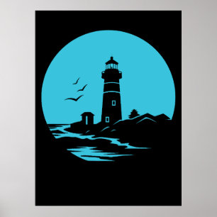 Poster Silhueta do Farol