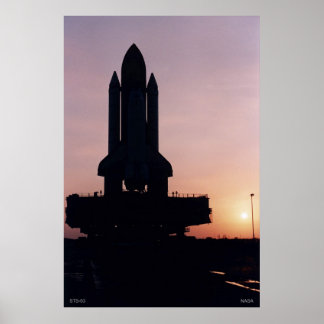 Pôster Silhueta do Shuttle Espacial STS-83