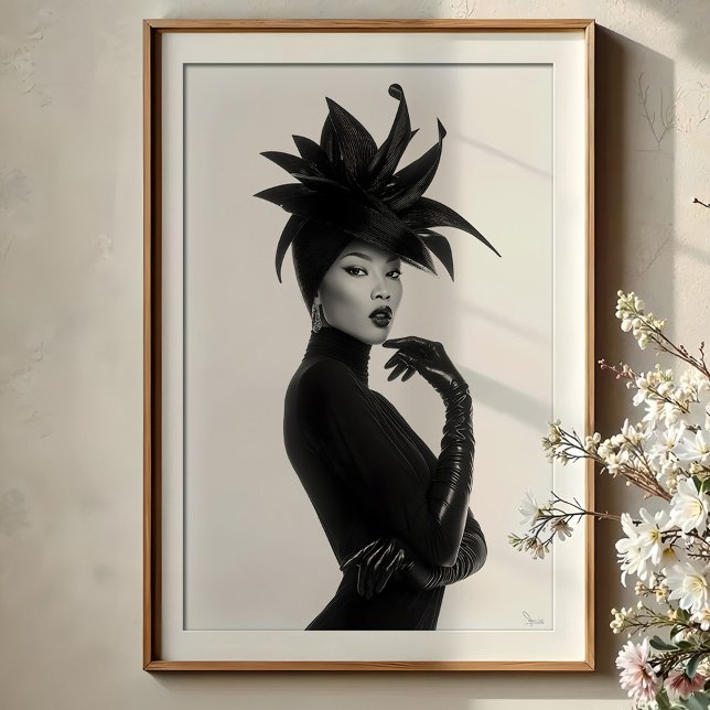 Poster Silhueta Dramática: Monocromo Avant-Garde Portra (Criador carregado)