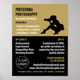 Poster Silhueta feminina, fotógrafa, aluguer de fotografi