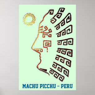 Poster Silhueta Machu_Picchu na moda