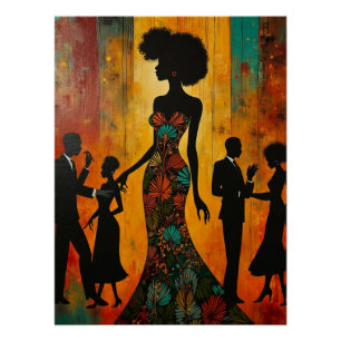 Pôster Silhueta Musical Harlem Renaissance