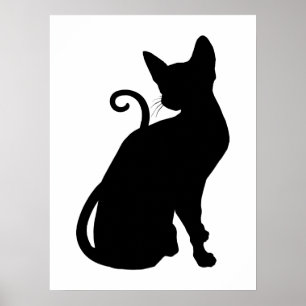 Poster Silhuette de gato