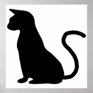 Pôster Silhuette de gato