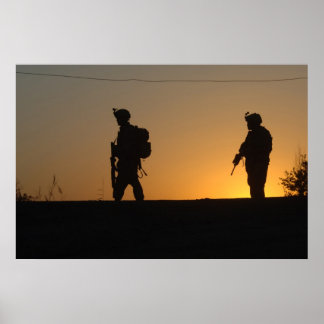 Poster Silhuette militar