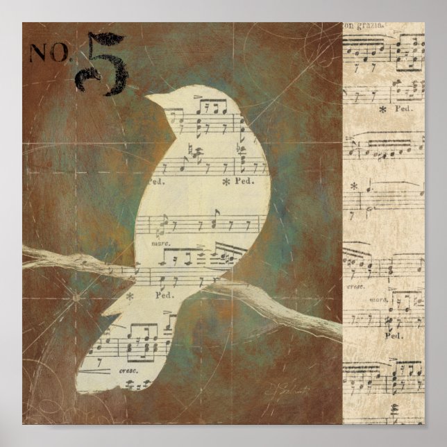 Pôster Silhuette of a Bird (Frente)