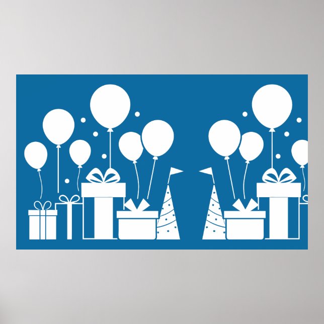 Poster Silhuettes brancos (Frente)