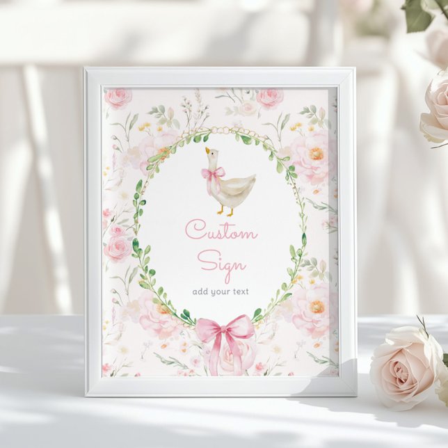 Poster Silly Goose Blush Pink Bow Custom (Criador carregado)