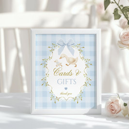 Poster Silly Goose Cards and gifts Blue Bow Gingham