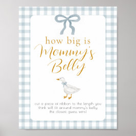 Poster Silly Goose Mommys Belly Baby Shower Game Sign