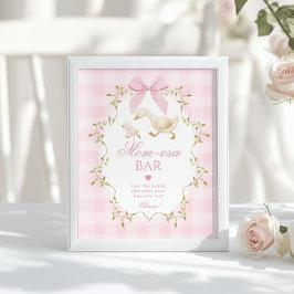 Poster Silly Goose Momosa bar Pink Gingham