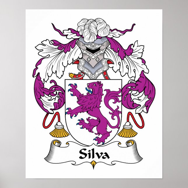 Pôster Silva Family Crest (Frente)