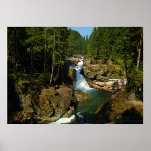 Poster Silver Falls no Parque Nacional do Monte Rainier