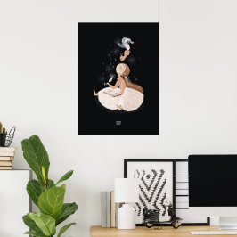 Poster SILVER FEATHER SQUIRREL por Alexandra Dikaia