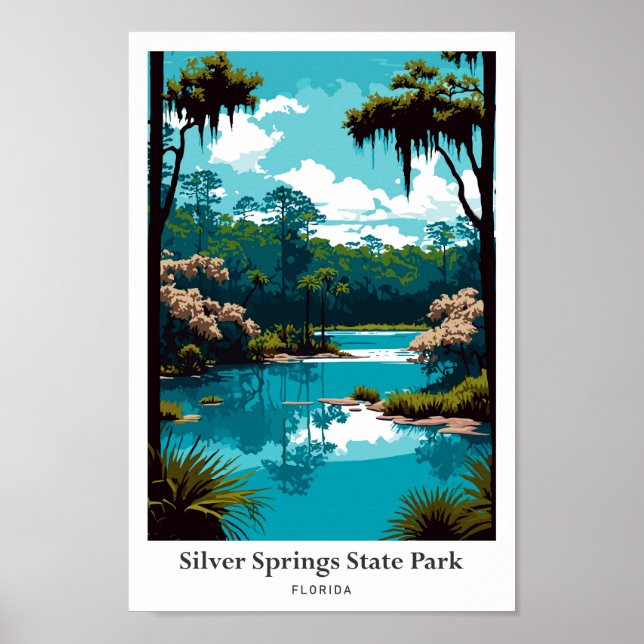 Poster Silver Primavera State Park Viagem-Art Vintage (Frente)