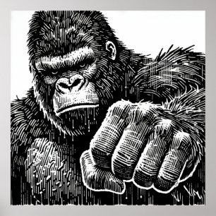 Poster Silverback Gorilla