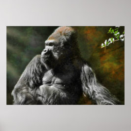 POSTER SILVERBACK GORILLA LEADER