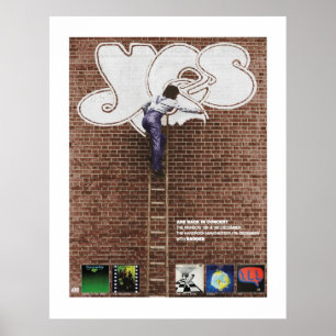 Poster Sim Advert. 1972 Álbuns e Datas de Tour