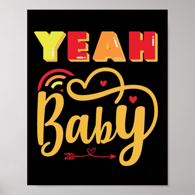 Poster SIM, BEBÊ tipografia engraçada                     (Frente)
