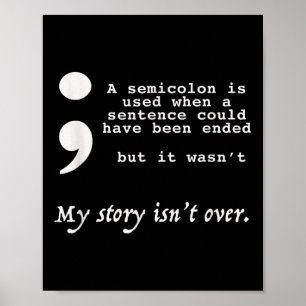 Poster Sim, E A Prevenção Do Suicídio Por Roupa Semicolon