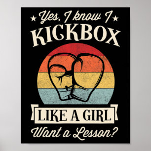 Poster Sim, eu sei que eu faço kickboxing como uma garota