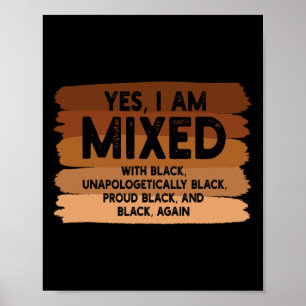 Poster Sim, Eu Sou Misturado Com A Bandeira Blm De Melani