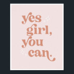 Poster Sim Garota Que Você Pode Retroceder Fonte De Vinta<br><div class="desc">Sim Garota Que Você Pode Retroceder Fonte De Vintage</div>