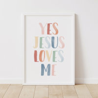 Sim, Jesus Me Ama Decoração de Berçário Arco-íris