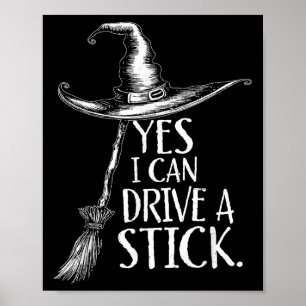 Poster Sim, Posso Dirigir Um Pau Divertido Dia Das Bruxas