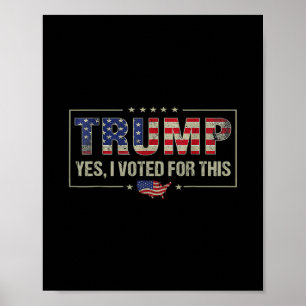 Poster Sim, Votei Neste Trump - Político Patriótico E