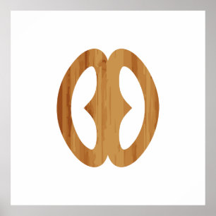 Poster Símbolo Adinkra Hope Nyame biribi dois soro Ideia