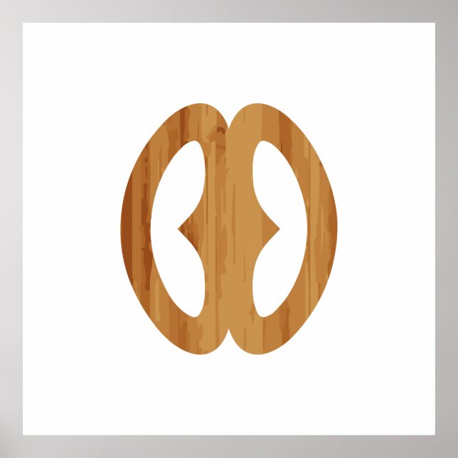 Poster Símbolo Adinkra Hope Nyame biribi dois soro Ideia  (Frente)