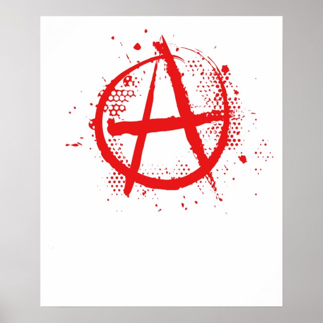 Poster símbolo-anarquia vintage (Frente)