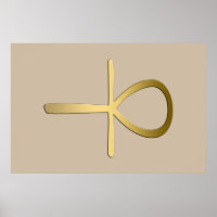 Símbolo Ankh atravessando o Egito