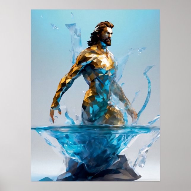 Poster Símbolo Aquarius Zodiac (Frente)