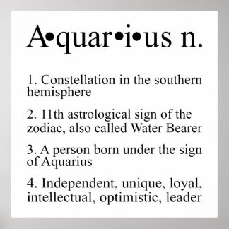 Poster Símbolo Aquarius Zodiac | Astrologia Horóscopo