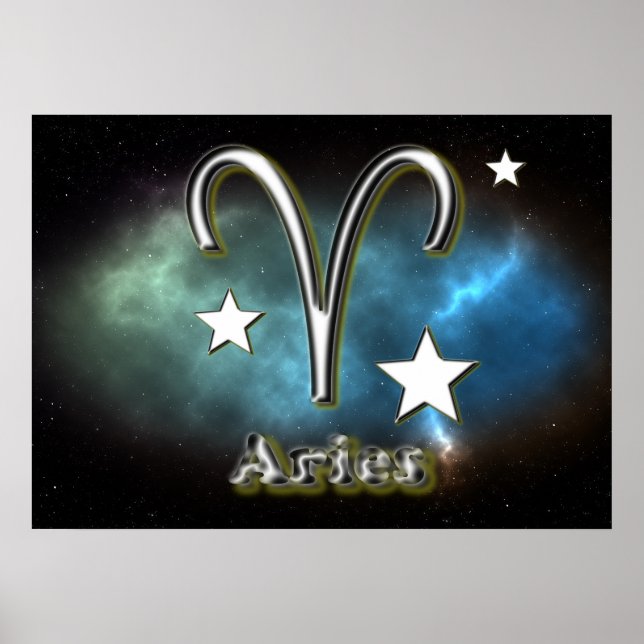 Pôster Símbolo Aries (Frente)