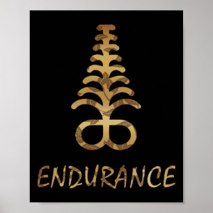 Poster Símbolo Aya Endurance Adinkra Gana África Ocidenta