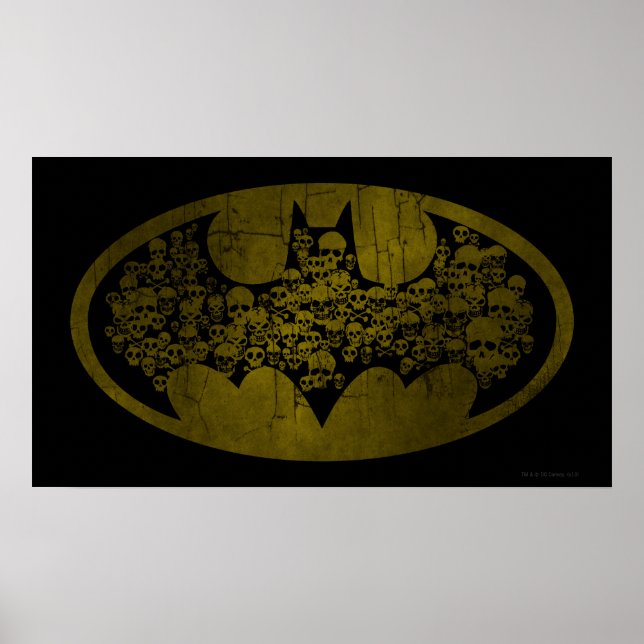 Poster Símbolo Batman | Crânios no logotipo Bat (Frente)
