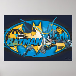 Poster Símbolo Batman | Logotipo de colagem clássico