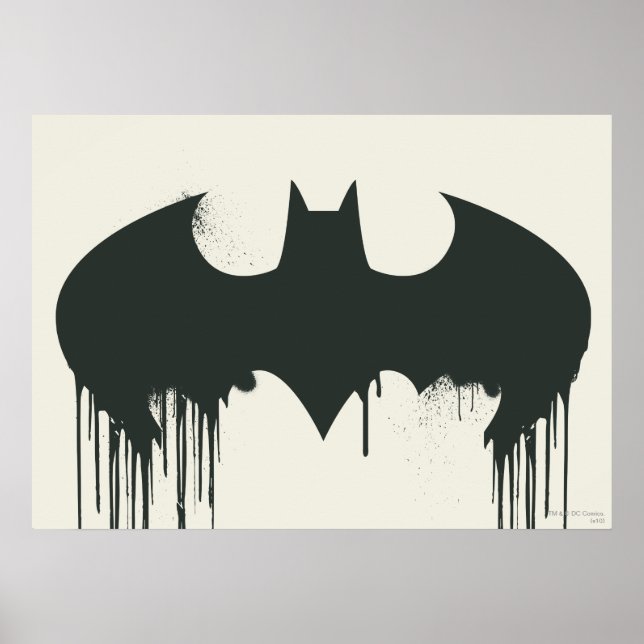 Poster Símbolo Batman | Logotipo de tinta (Frente)