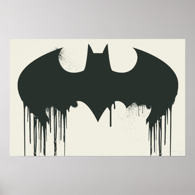 Pôster Símbolo Batman | Logotipo de tinta (Frente)